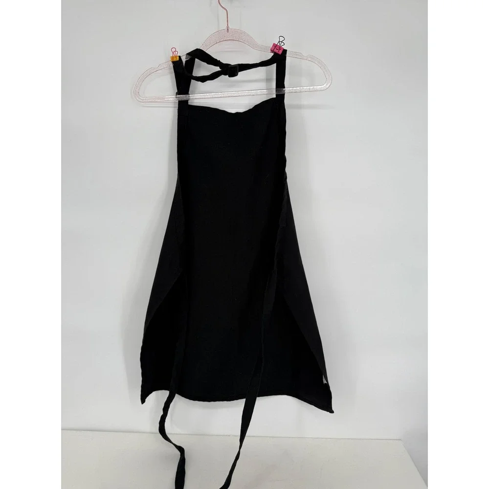 Kaufman Black Apron Rhinestone Drink My Therapy Kitchen Chef‎ Cooking Baking